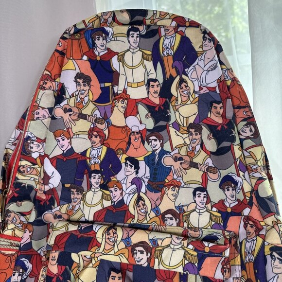 Disney Store Oh My Disney Hero Prince Backpack Bag Flynn Beast Eric Phillip - Picture 14 of 16